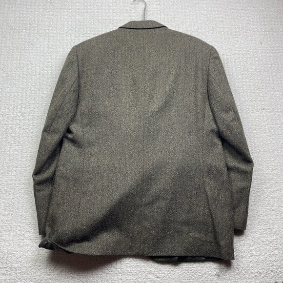Jack Victor Lanzawood Sport Coat Blazer 42R Men’s Wool Tweed Dark Green Jacket - Picture 16 of 16